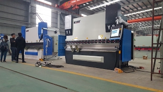 KRRASS 4 axis CNC Press Brake MB8-125Tx3200 with DELEM DA66T CNC System-Backgauge X V Y1 Y2-axis