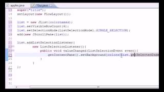 Java Programming Tutorial 69 JList Program