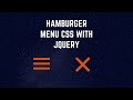 Animated Hamburger Menu Tutorial - CSS Effects
