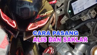 CARA PASANG ALIS , LAMPU PELET R15 V3 || CARA PASANG SAKLAR LAMPU UTAMA , SENJA , R15 V3