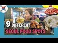 🇰🇷 9 DIFFERENT FOOD SPOTS IN SEOUL (EP 5) 🥘