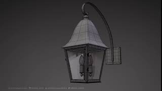 Wall Lantern Sconce | 3D Model | 4k textures