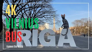 【4K】 Baltic Travel - Vilnius to Riga by LuxExpress Bus