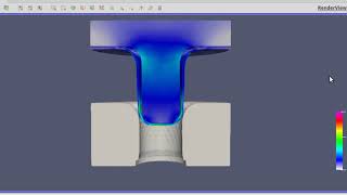Code Aster intermediate step of progressive deep drawing forming
