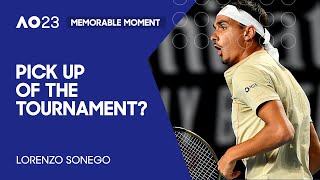 Lorenzo Sonego Gets to Net Cord! | Australian Open 2023