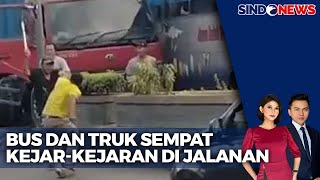 Terekam! Sopir Bus Duel Sopir Truk di Pantura | Sindo Today | 08/02