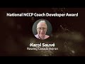 2024 national nccp coach developer award karol sauvé