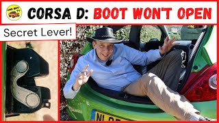 Vauxhall Corsa D Boot Won’t Open (Secret Lever Revealed)