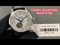 Đồng hồ nam Citizen Automatic Open heart NH9111-11B #watch #citizenwatch