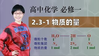 2.3-1 物质的量  ｜ 高中化学 必修一 第二章 海水中的重要元素——钠和氯