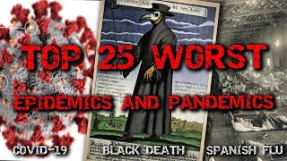 TOP 25 Worst Epidemics and Pandemics (Bar Chart with Comments)