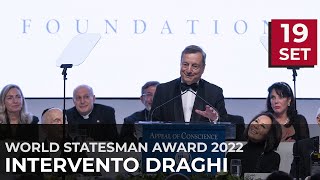 Il Presidente Draghi interviene al World Statesman Award a New York