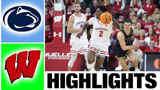 #11 Wisconsin vs Penn State Highlights | NCAA Men's Basketball | 2024 College Basketball