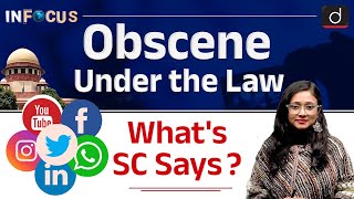 What is ‘Obscene’ Under the Law? | BNS | InFocus | Drishti IAS English