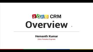 Webinar: Zoho CRM Overview