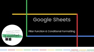 Google Sheets - Filter Function and Conditional Formatting