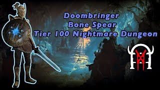 Doombringer Bone Spear | Tier 100 Nightmare Dungeon