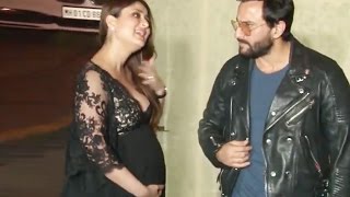 9 months pregnant Kareena Kapoor Khan flaunt huge Baby Bump at Manish Malhotra bash| VIDEO