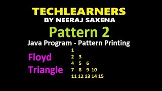 Floyd Triangle in java | java program to print Floyd triangle