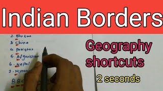 Indian Borders ||இந்தியா எல்லைகள்||Geography shortcuts ||Tnpsc group 1\u00262\u00262A\u00264