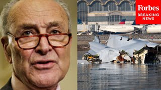 'Safety Of The Skies Is At Risk': Schumer Slams Trump For FAA Firings Weeks After Fatal DC Crash