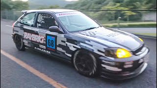 耳が幸せになる〜VTEC響かすシビック達💥【搬出動画④】HONDAism サーキットフェスタ FD2OMT