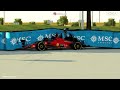 realistic formula car crashes 15 beamng.drive f1 mod