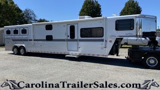 SOLD 💥2004 Sundowner 3 Horse Trailer, 12' LQ, Propane Generator, All Aluminum, Bunk House🐎🐎🐎