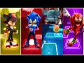 Sonic Shadow 🔴 Sonic Hedgehog 🔴 Amy Rose 🔴 Knuckles - Tiles Hop