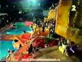 Gaga copying Dana international coming out of egg shell wearing yellow.
