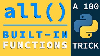Validate False Values in Lists using all() | Python Built-in Functions