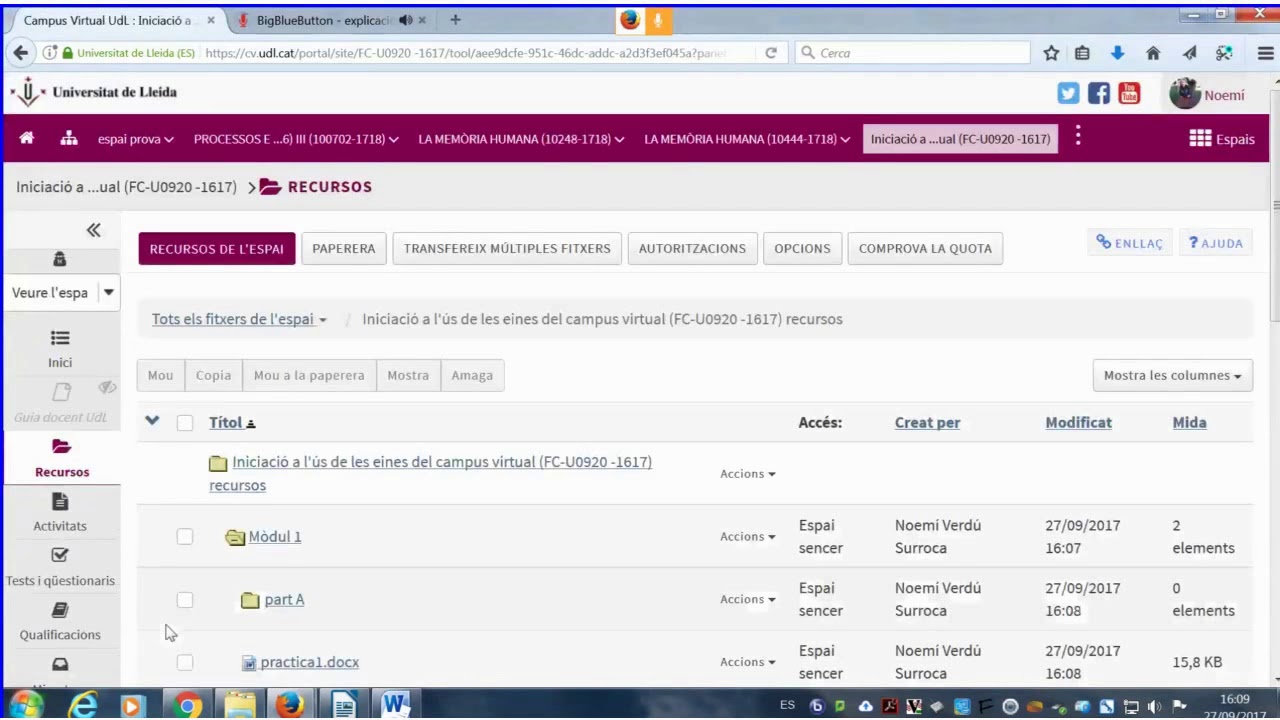 Tutorial Ayuda Herramienta Recursos Campus Virtual UdL - YouTube