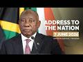 President Cyril Ramaphosa addresses the nation