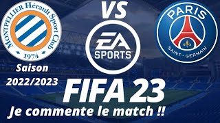 Montpellier VS PSG 21ème journée de ligue 1 2022/2023 /FIFA 23 PS5