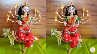 Maa Durga Idol making from Barbie Doll|How to make Goddess Durga|DIY|Doll making|Navratri Special