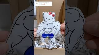 Packing $100 hello kitty paper squishy (fake) 🎁 what’s next?? #papercraft #hellokitty #shorts