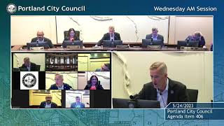 Portland City Council Meeting AM Session 5/24/23