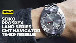 Seiko Prospex Land Series GMT Navigator Timer Reissue SPB411