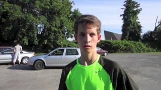 Tommy's friend Jay jogs and climbs with him in downtown Ottawa