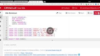 SQL Tutorial for Beginners | Oracle Live SQL | SQL Worksheet 1
