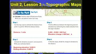 2 3 Part 2 Topographic Maps how to Find the Slope