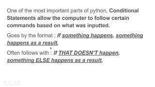 Conditional Statements (python) explained in UNDER 5 MINUTES