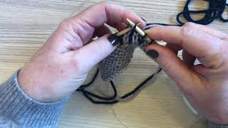 JST How To brRsl - brioche right slant decrease – 2 stitch decrease