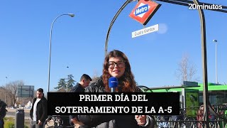 Cómo ha sido EL PRIMER día de las obras en la carretera A-5 de Madrid