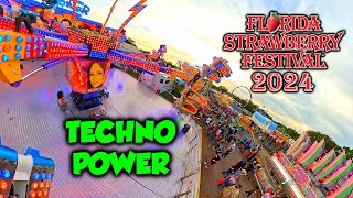 [4K] Techno Power - Orbiter Ride | On-ride POV | Florida Strawberry Festival 2024