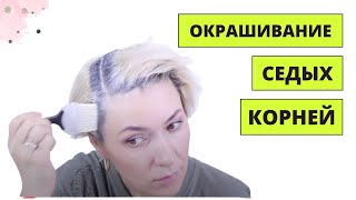 Окрашивание Седых волос в Блонд Пошагово дома самой себе | Промежуточное окрашивание корней