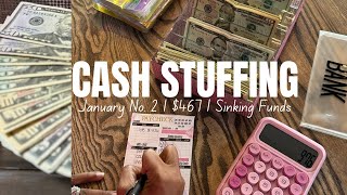 January Cash Stuffing 2025 #2 | Paycheck Cash Stuffing | Savings \u0026 Sinking Funds Breakdown #savings