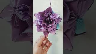 Kusudama origami flower #origami #origamicraft #kusudamaball #kusudamaorigami #kusudama #origamiart