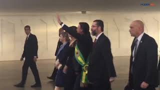 Bolsonaro chega ao Palácio Itamaraty para receber autoridades internacionais