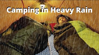 Not Solo Camping, CAMPING In Heavy Rain, Relaxing with Non Stop Rain, Bonfire, ASMR